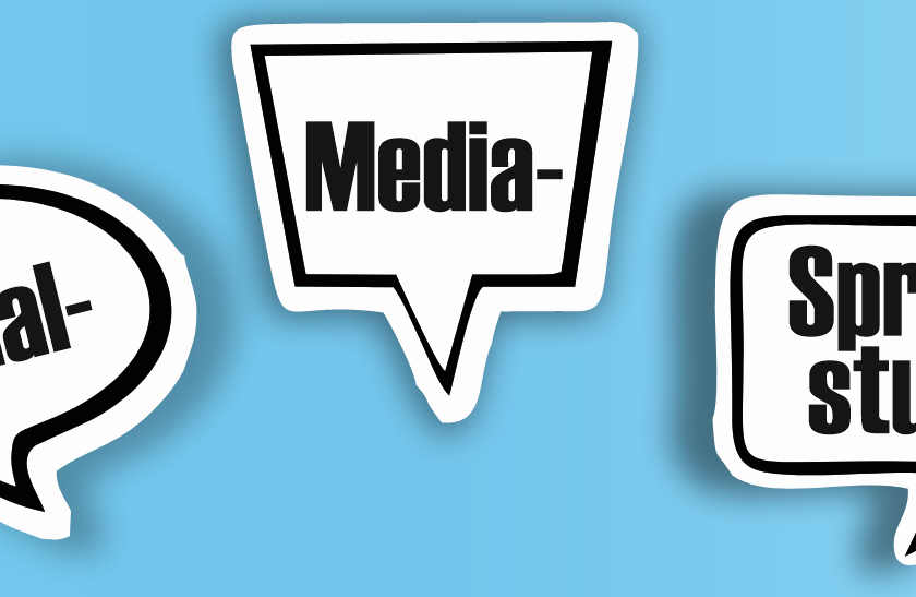 Logo der Social-Media-Sprechstunde, bestehend aus drei Sprechblasen auf himmelblauem Hintergrund